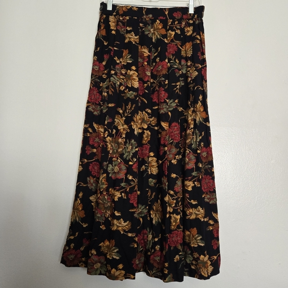 Worthington Floral Pleated Midi Skirt Size 12